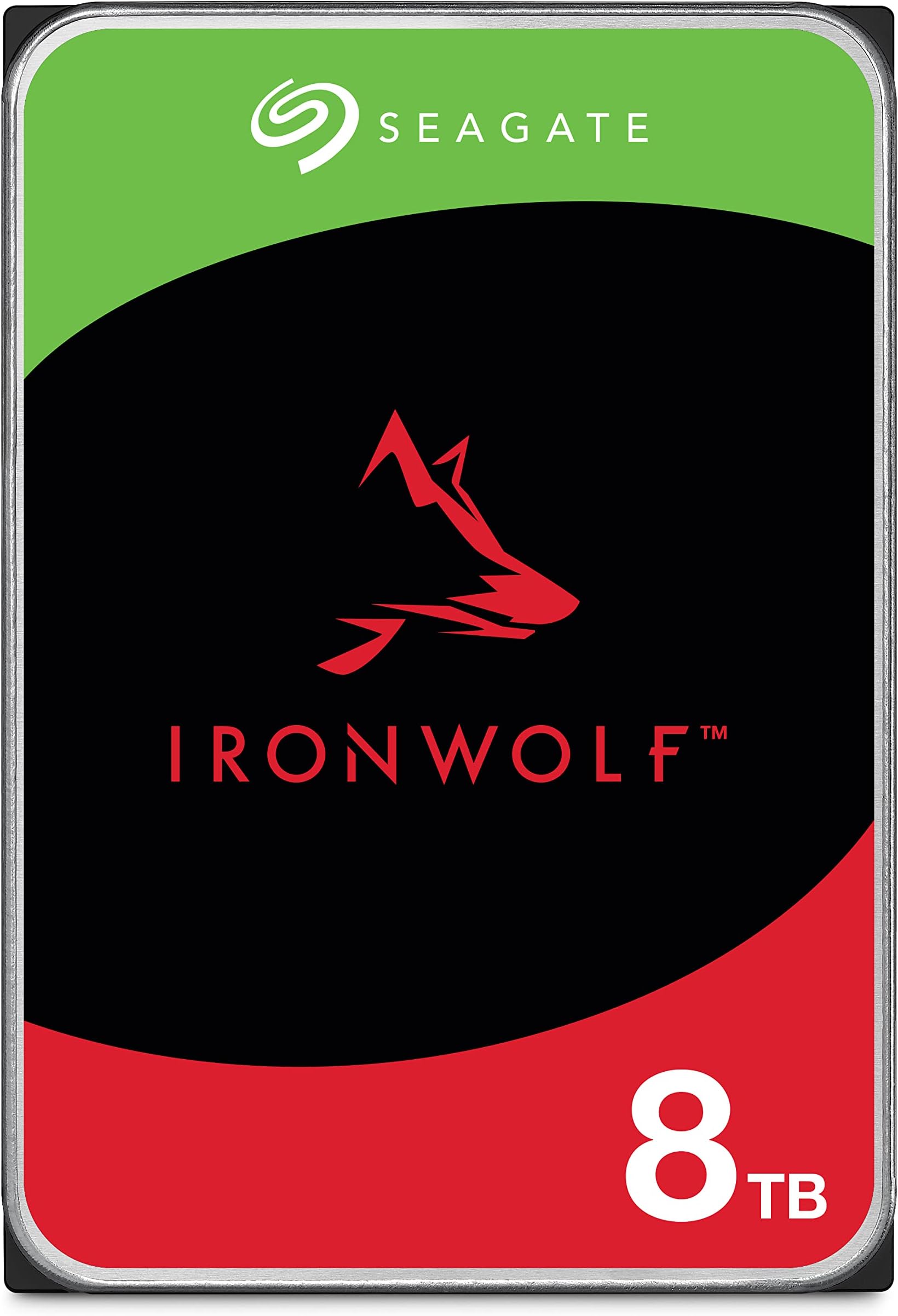 IronWolf 3.5" 8TB Internal Hard Disk HDD 3 Year Warranty 6Gb/s 256MB 7200rpm 24 Hours Service for PC NAS RV Sensor ST8000VN004