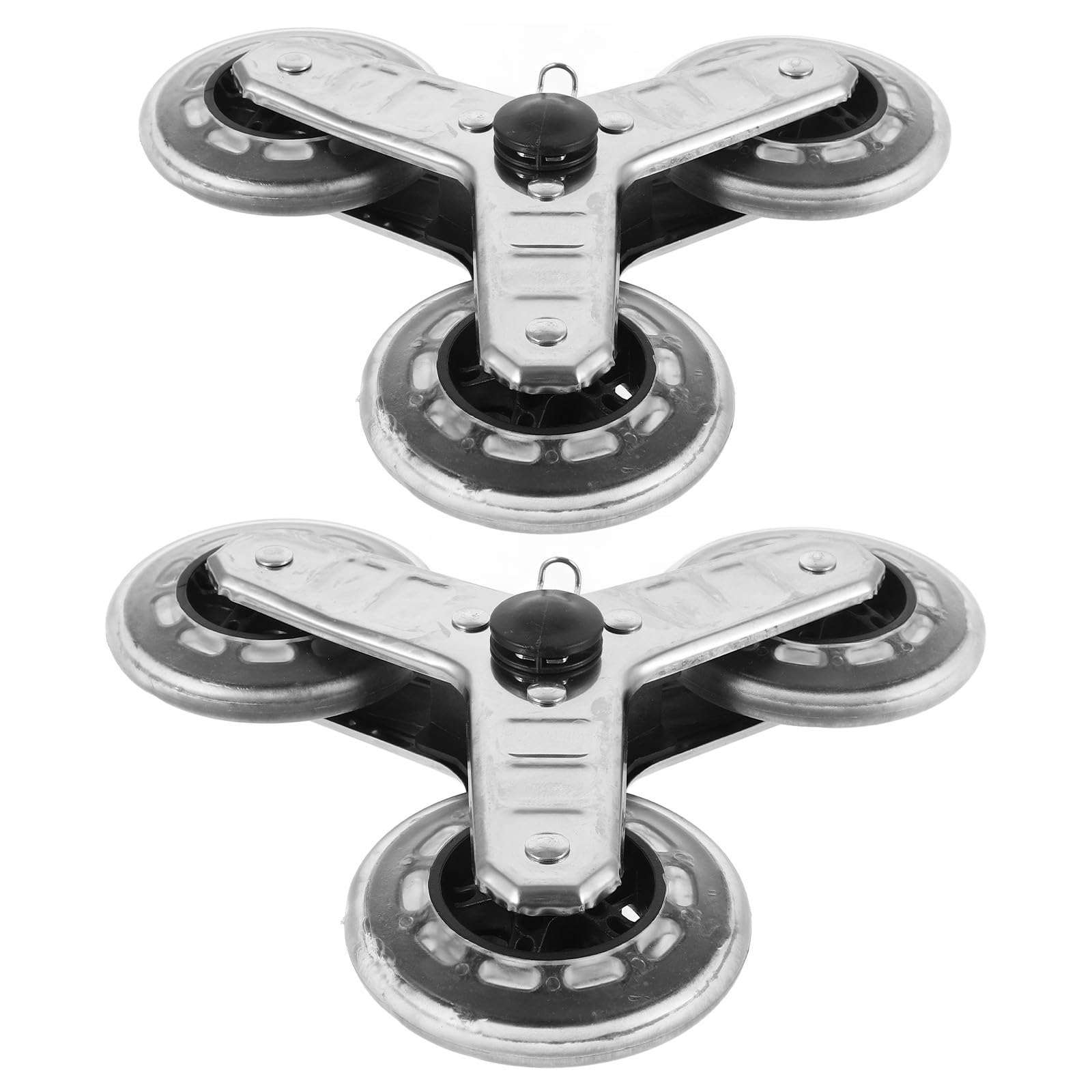 TOYANDONA Ruote Triangolari per Carrelli in Metallo Inossidabile 2 Pezzi Capacità Salita Scale e Movimento Regolare per Carrello per Acquisti e Giardino