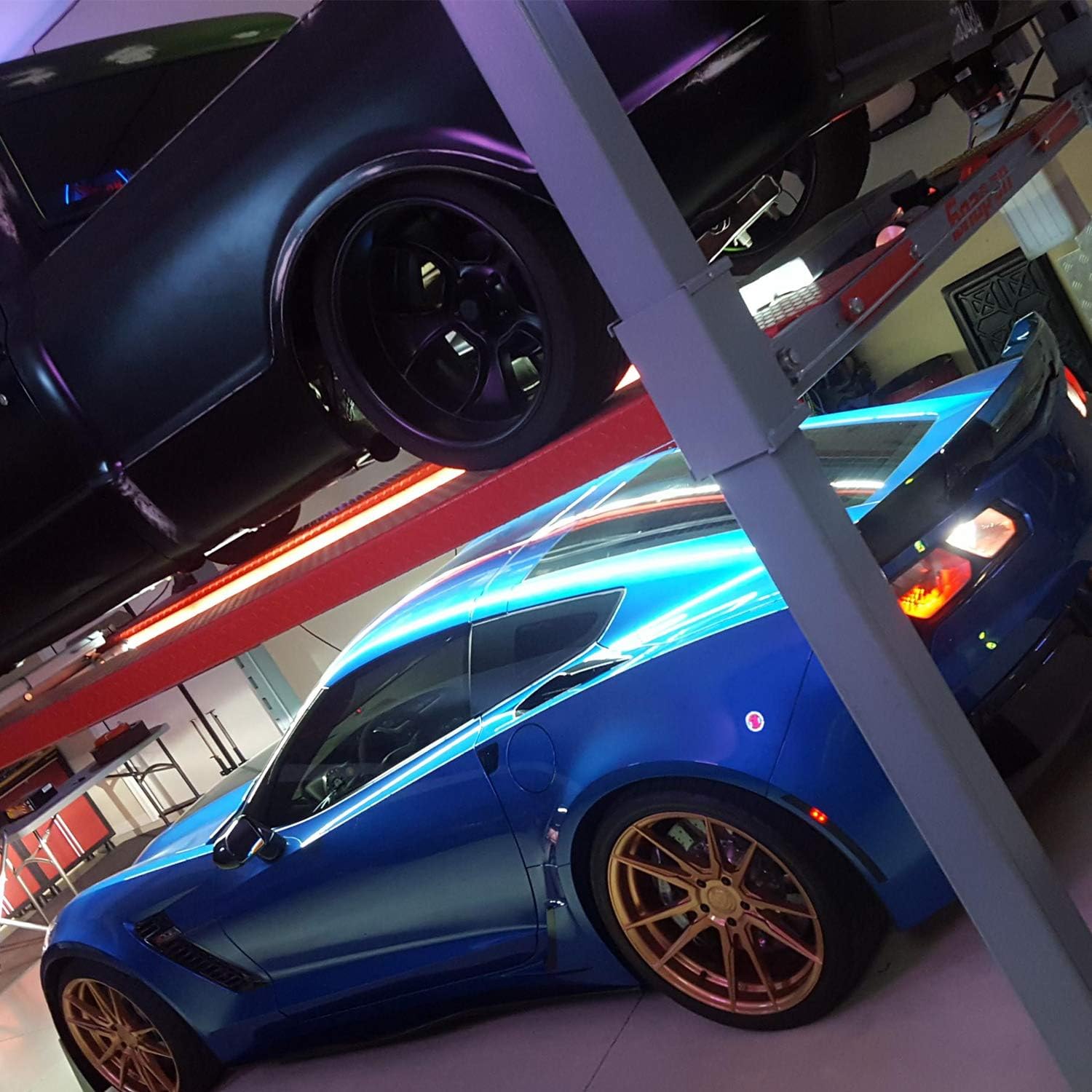 New Arrivals Led Lift Lighting 4 Post Lift Lights Super Bright LED Strip with Neodymium Magnets (White LED's, 10' Lifts)