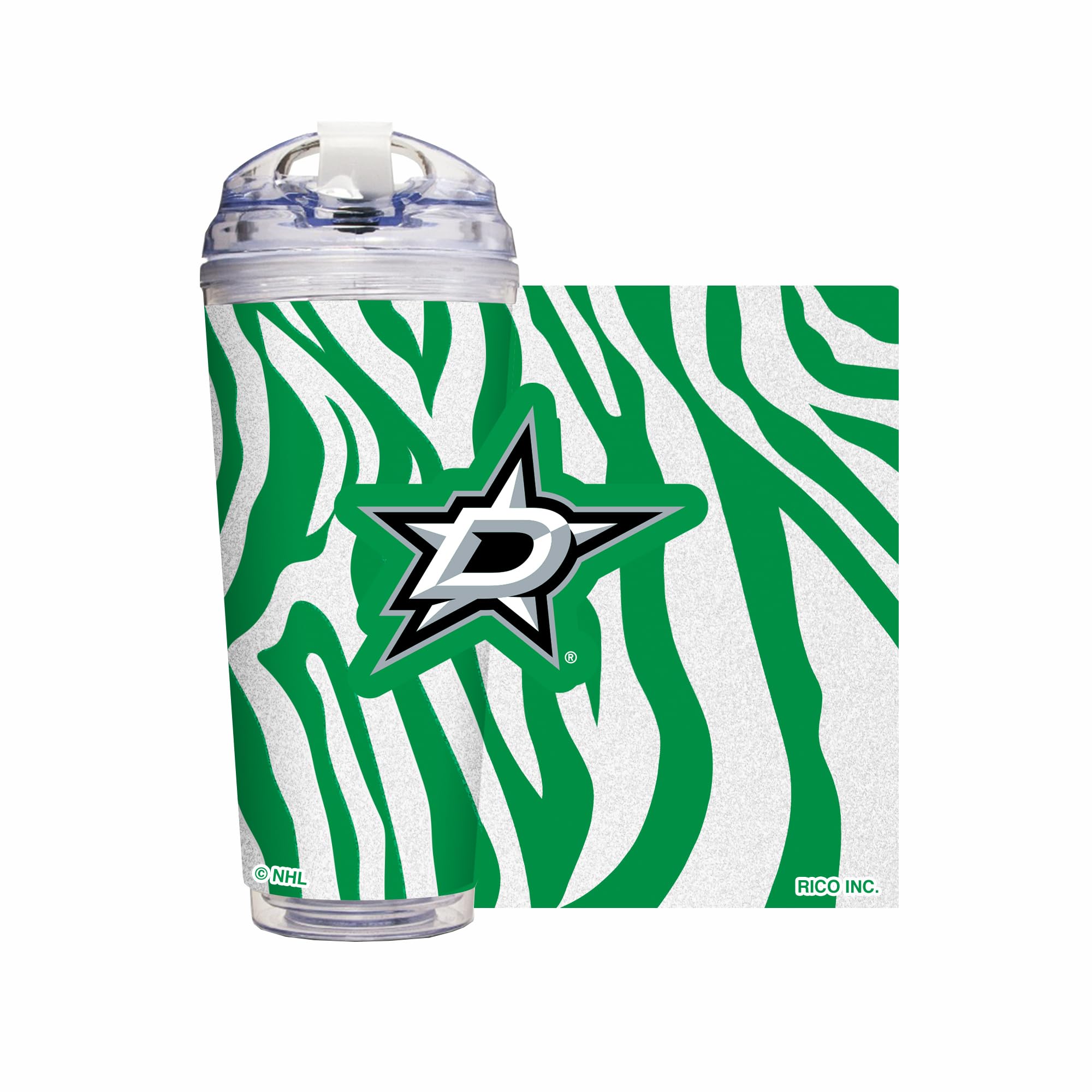 Gobelet acrylique Dallas Stars NHL double paroi pour stopper la condensation des boissons