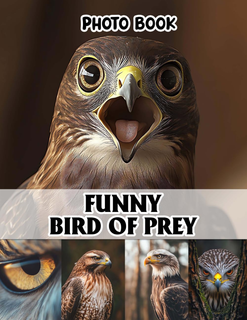Funny Bird of Prey Photo Book: Whimsical Raptor Collection Pages | 40 Images Pages for Avian Enthusiasts, Humor Gifts, Nature Lovers