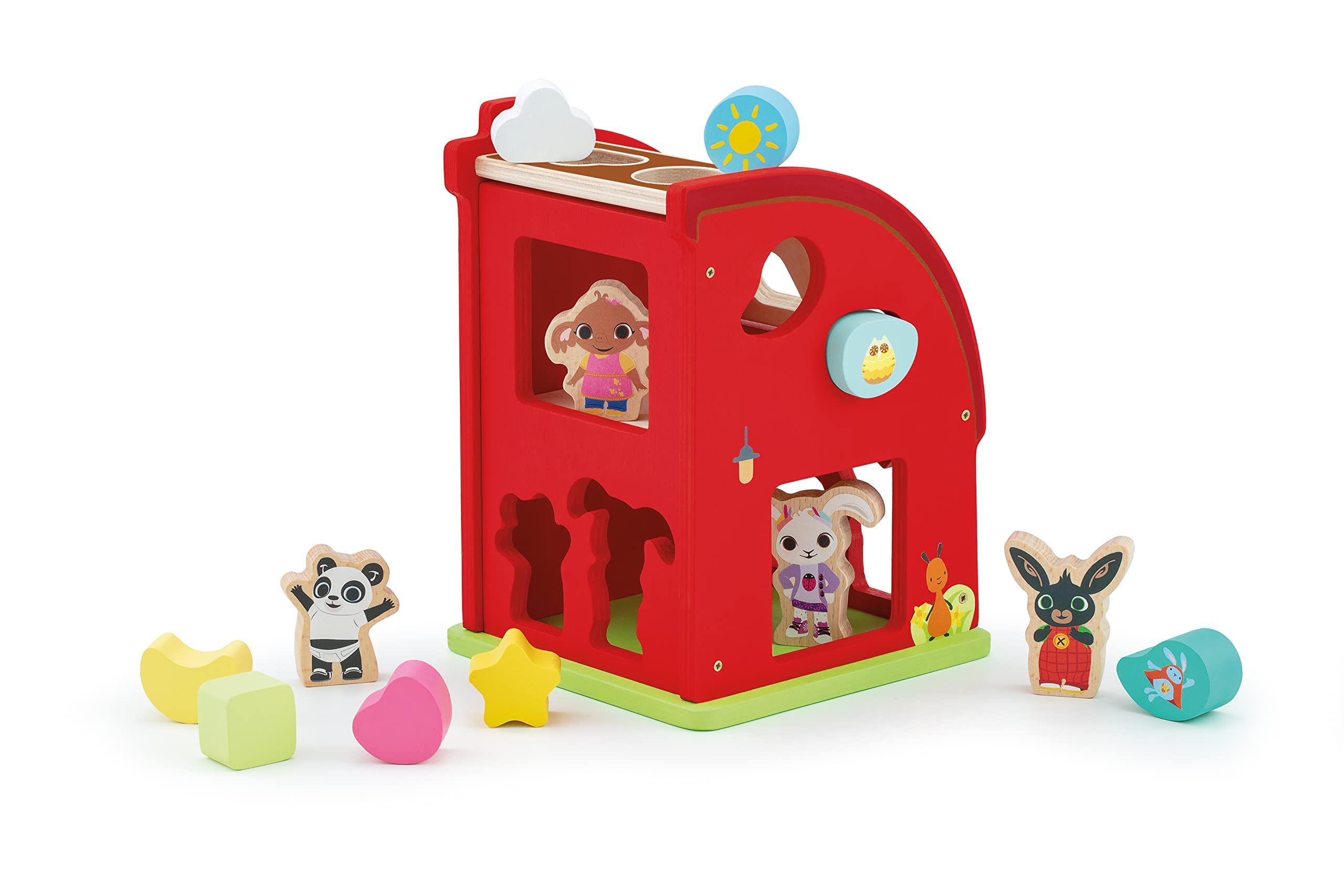 SEVI Forme Incastro Casa di Bing (12 pz) | Trudi by Giochi in Legno Puzzle Incastro Bing. Regalo di Natale e Compleanno per Bambini | 18x18x25cm | Collezione Bing | Modello TUE67000
