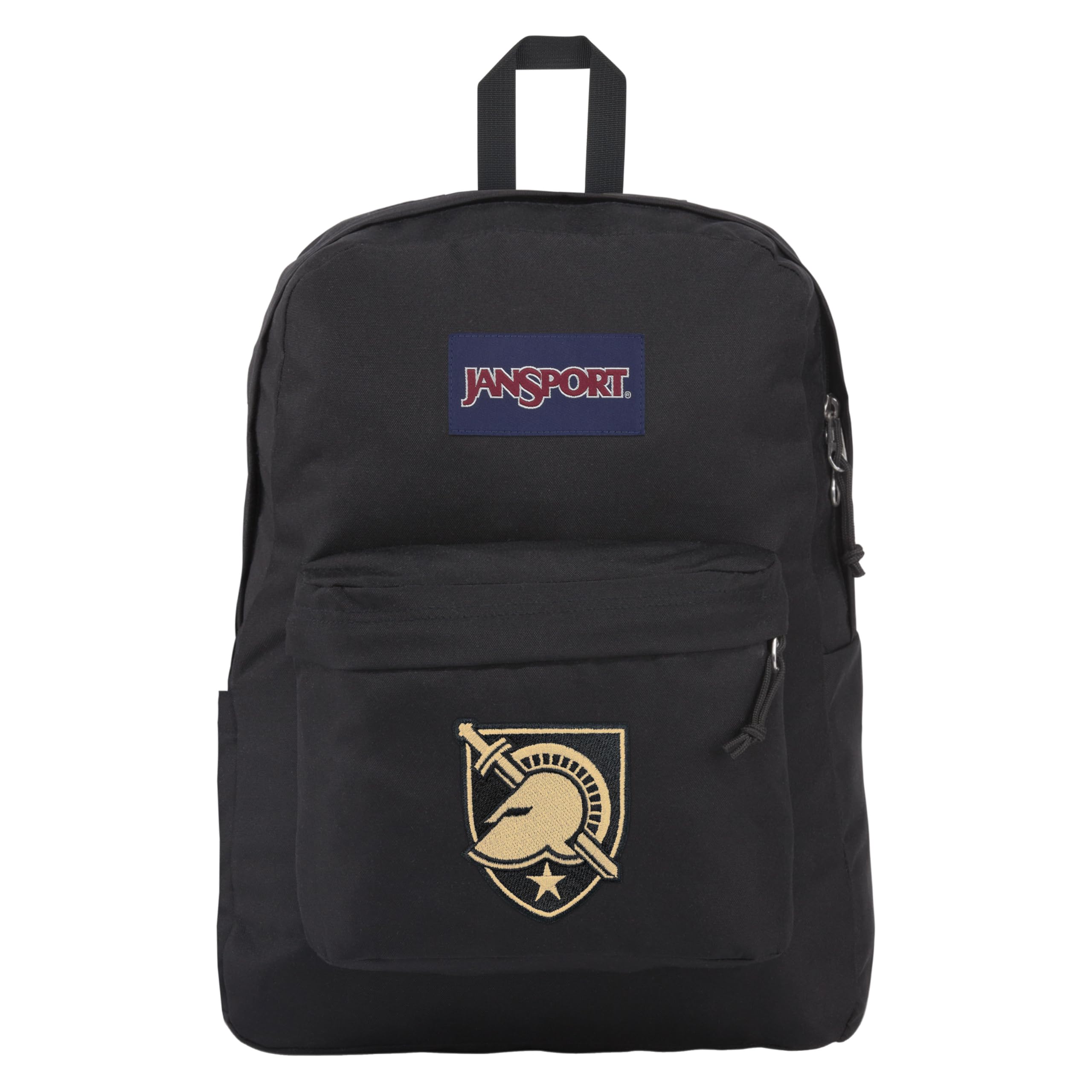 JanSport NCAA Officially Licensed Backpack, Army Black Knights, Superbreak Plus with Padded 15'' Laptop Sleeve, Spacious Computer Bag for Men &amp; Women, Durable Daypack with Bottle Pocket, Black