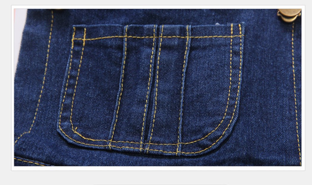 KIDSCOOL SPACE Petites Filles Jean Robe Tutu Salopette,Salopette En Denim Ajustable