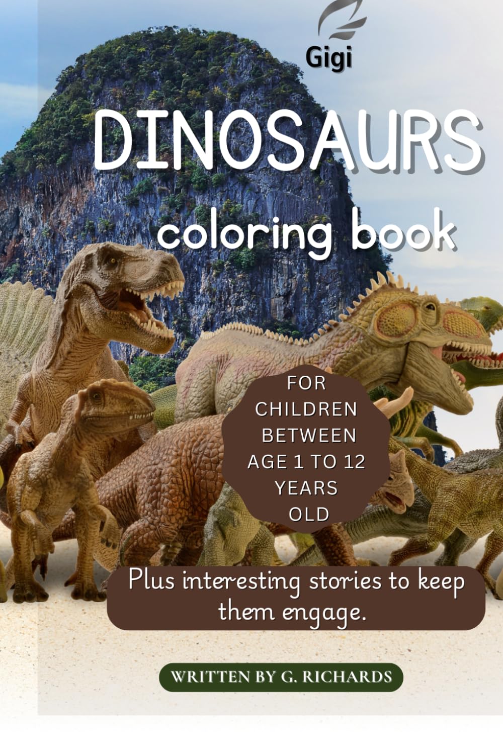Dinosaur coloring book: for toddlers, kids, and children