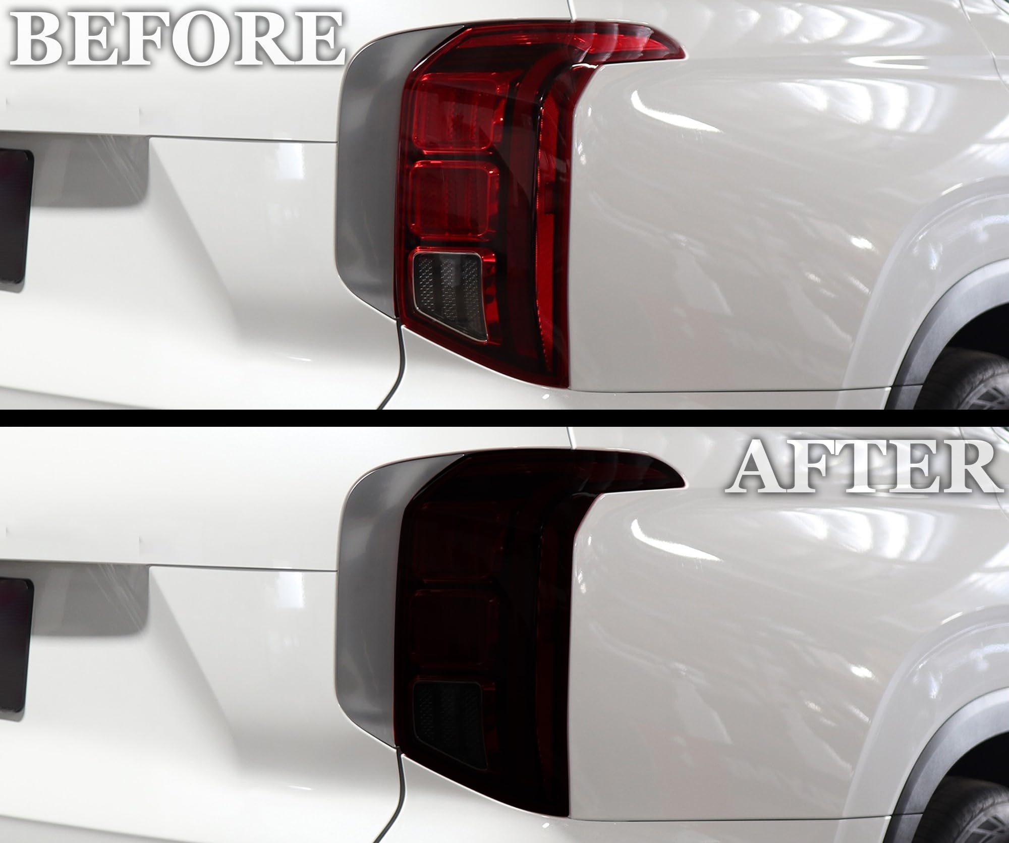 BOGAR TECH DESIGNS Full Headlight Taillight Tint Kit Compatible with Hyundai Palisade 2023-2025 Dark Smoke — view 2