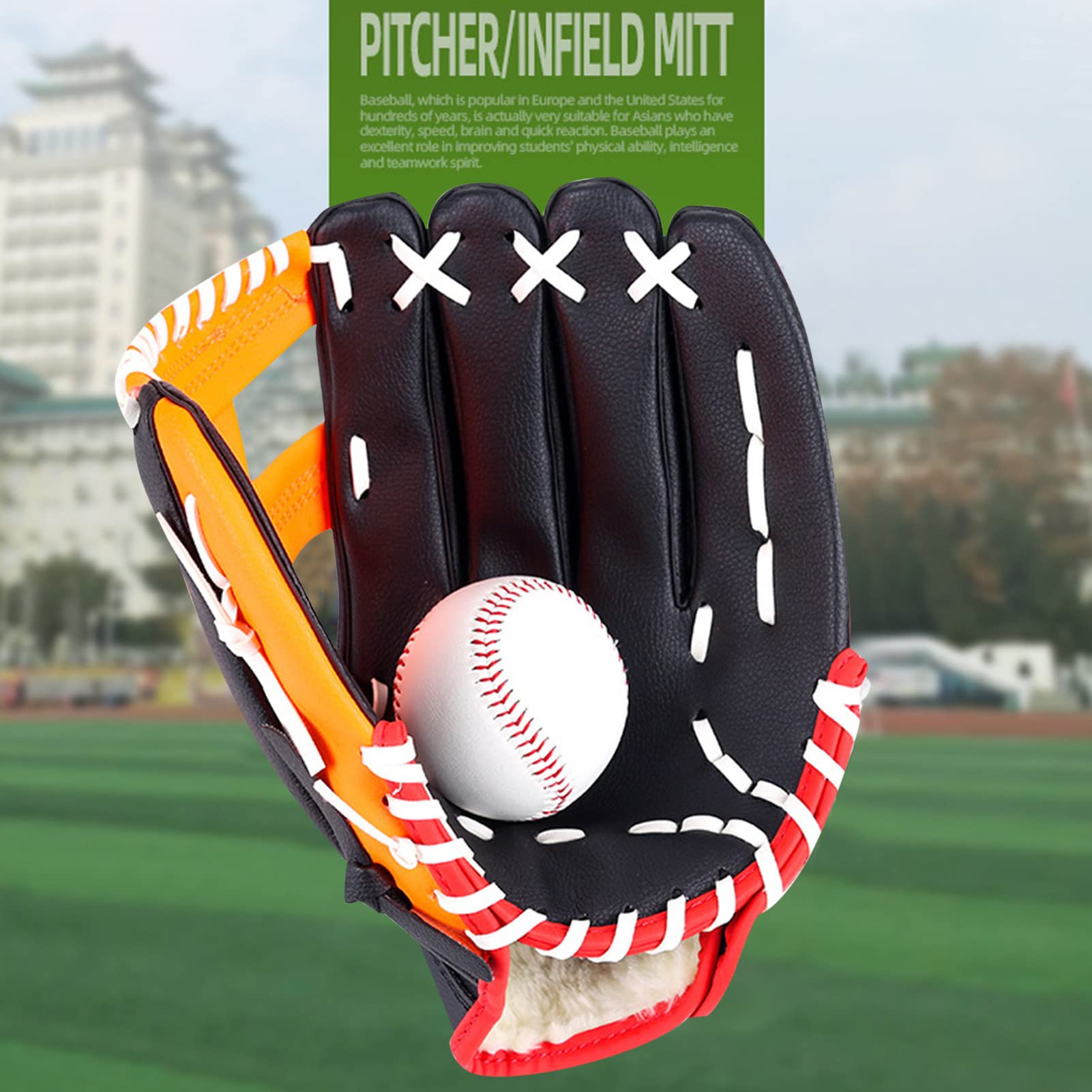 Guanto da Softball per Adulti, Guanto da Baseball Sportivo per Bambini | Guanti Singoli da Baseball Sportivi e Professionali,Getta Un Regalo Sportivo di Compleanno di Natale per Bambini