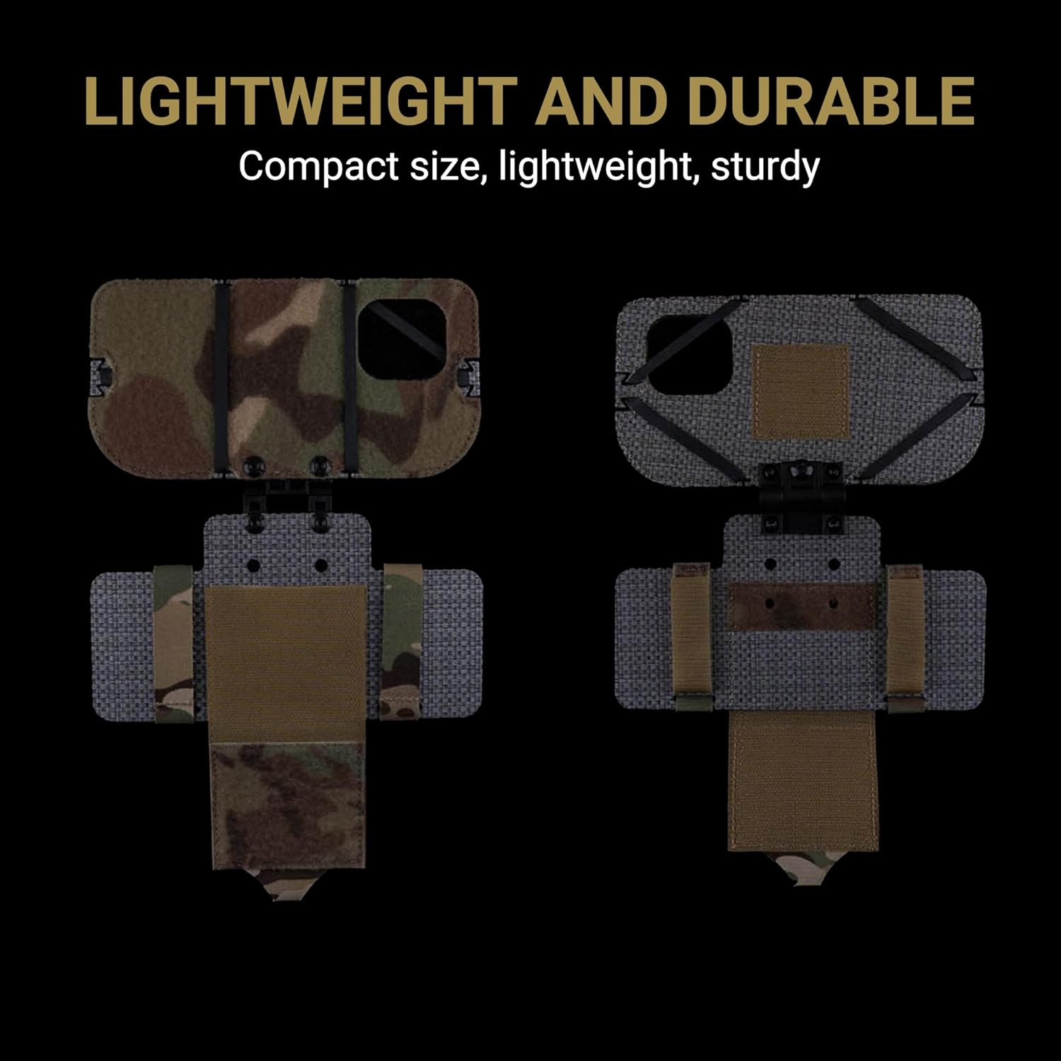 UniPro MB-05 Tactical Vest Navigation Mount for iPhone 15/16/17 Pro Max, MOLLE Compatible, Carbon Fiber & Nylon, MC Color