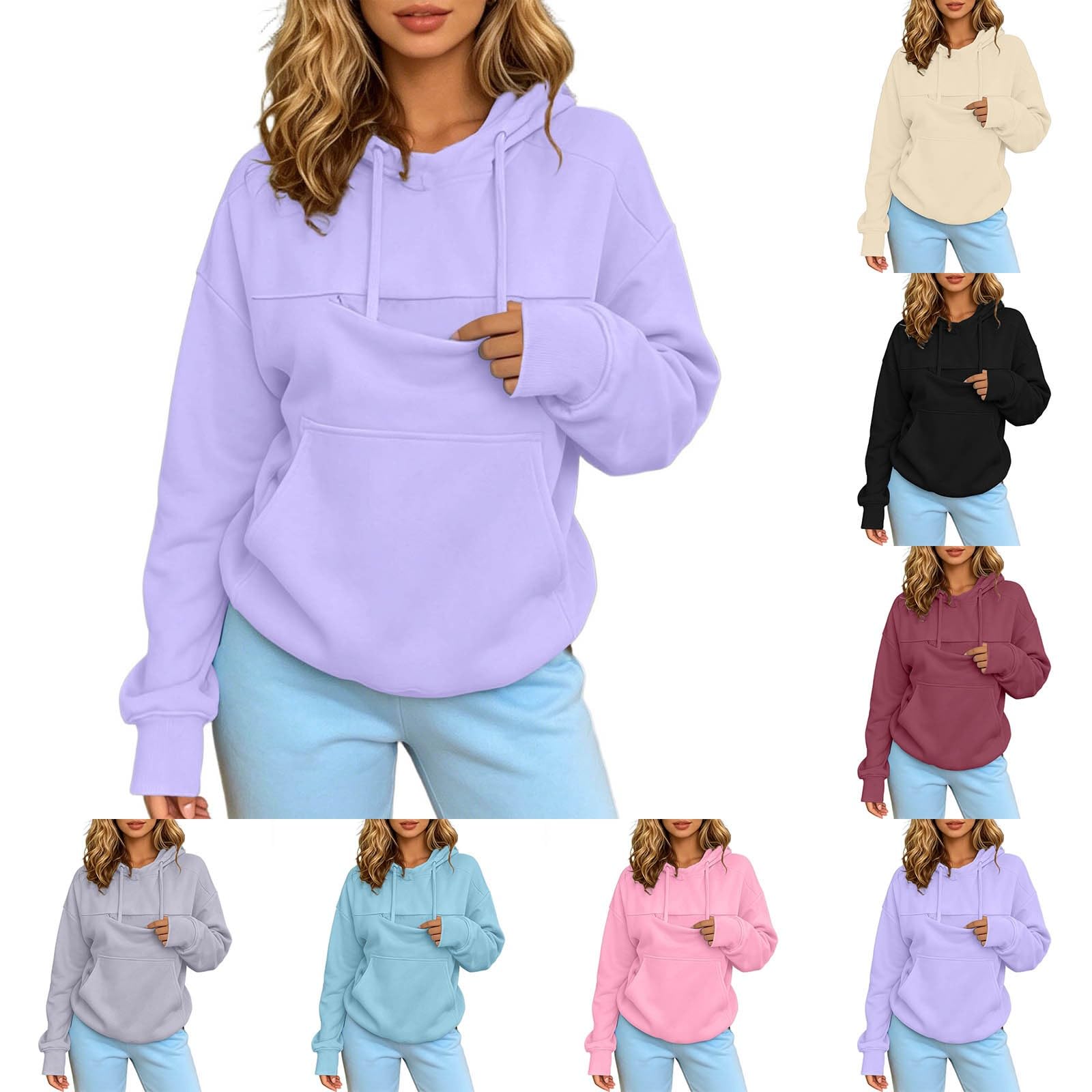 Oversized Hoodie with Dog Pouch – Soft Pet Carrier Sweatshirt for Puppy