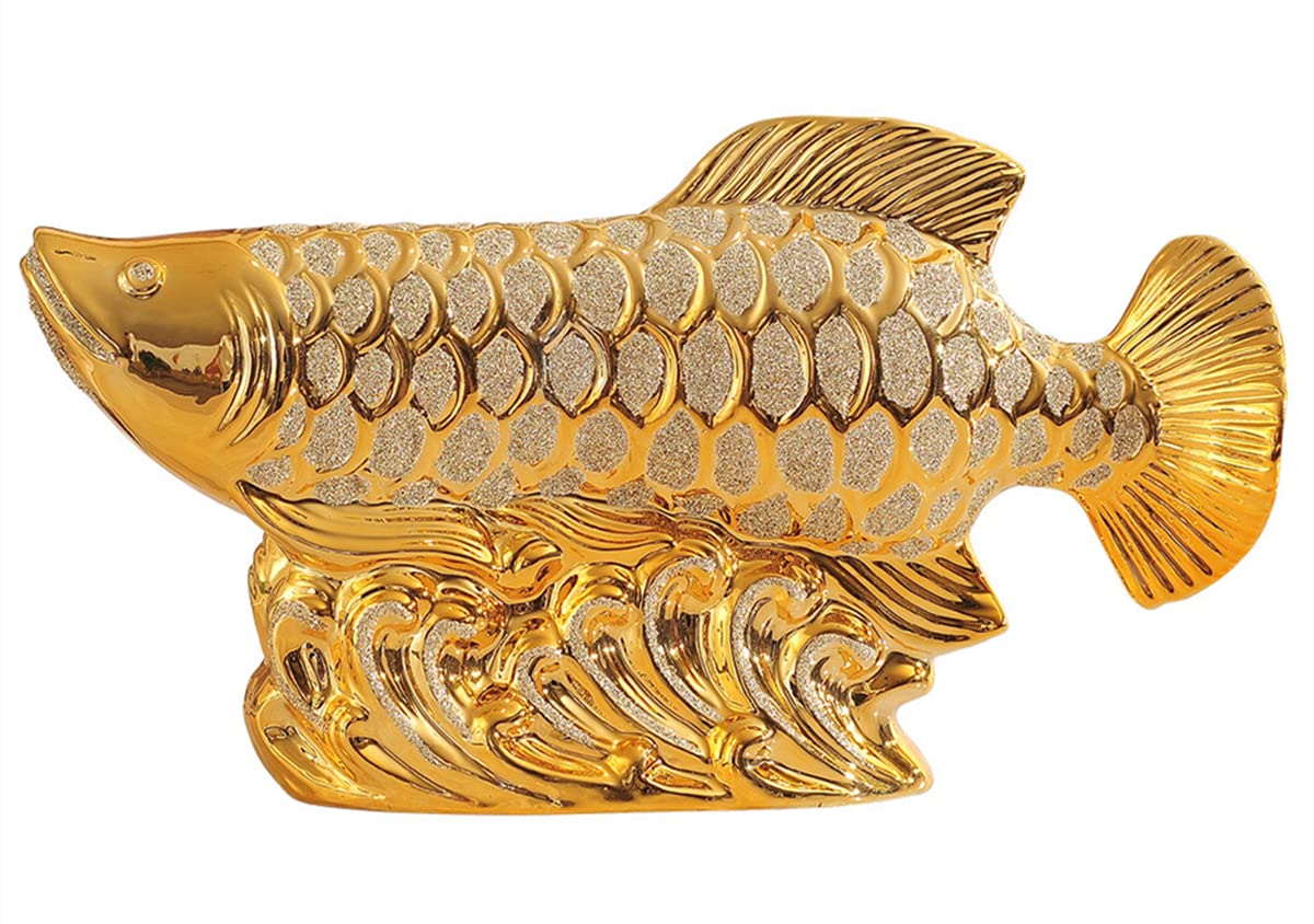Amazon.co.jp: 置物アロワナ 招財龍魚 風水 置物 金運 玄関 Amazon.co.jp: 置物アロワナ 招財龍魚 風水 置物 金運 玄関