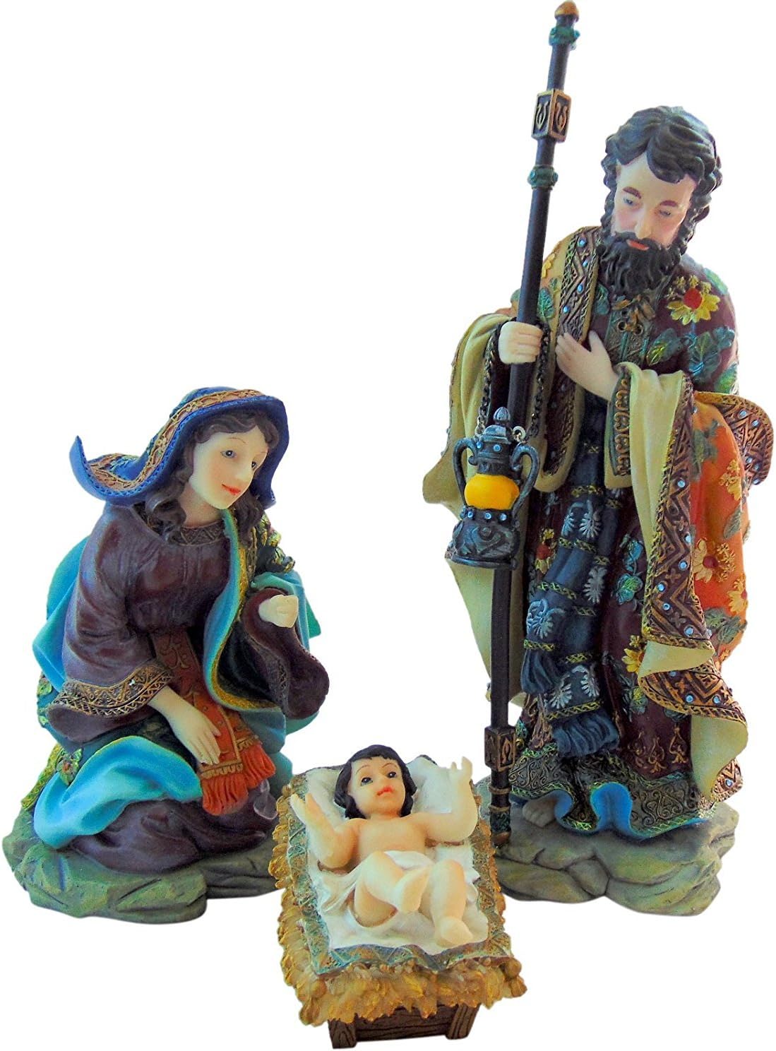 Nativity Set One Piece Crib Scene Advent Holy Family Christmas Decoration
