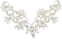 Vista 108 de PEARLY JUN Apliques de diamantes de imitación de plata con apliques de diamantes para vestidos, costura a mano, proyectos de manualidades, ropa