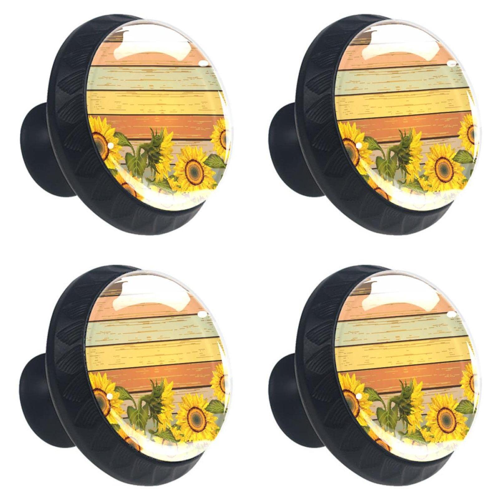 Boutons de tiroir en cristal au motif tournesol pour illuminer votre décoration de salle de bain