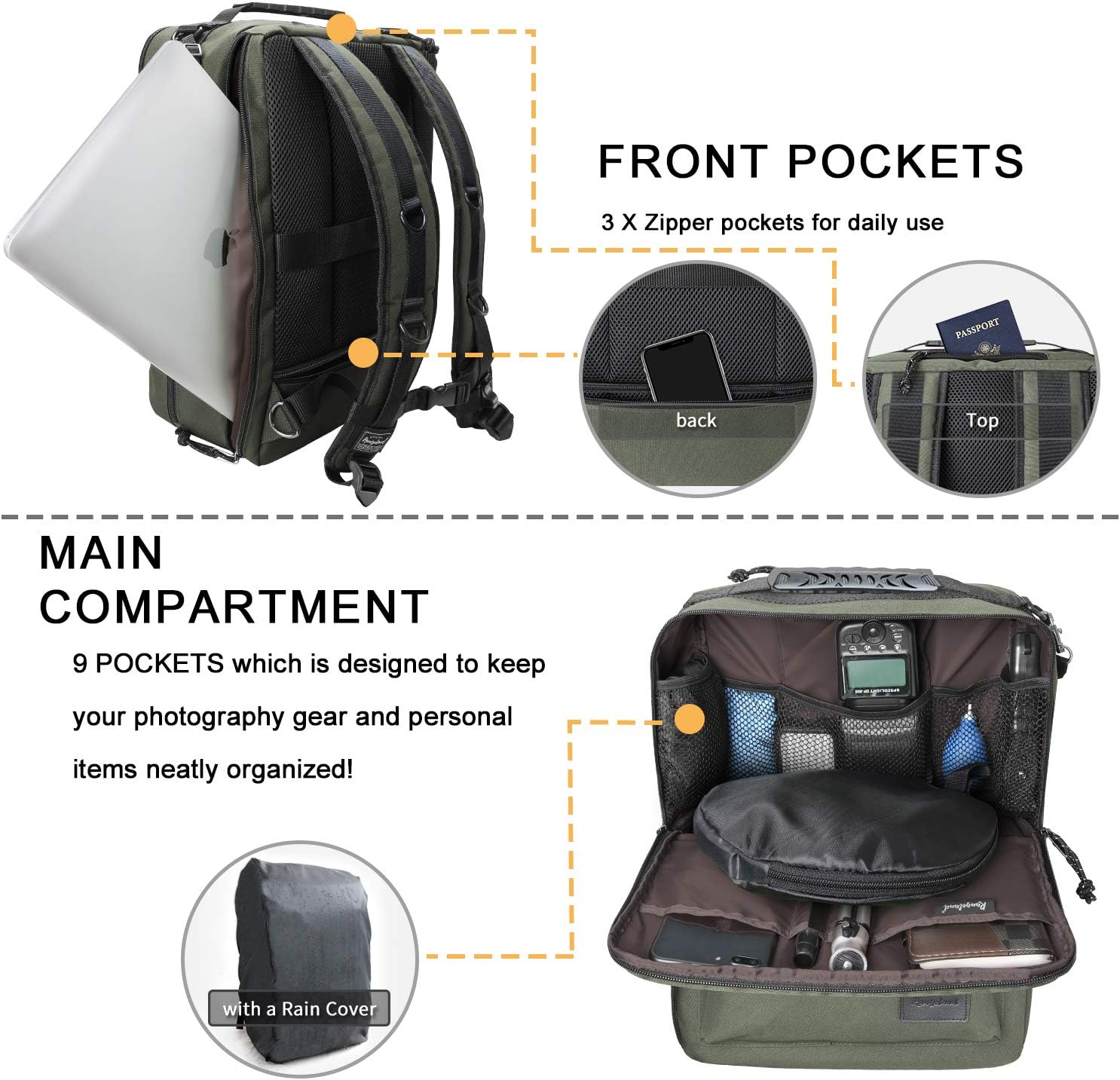 Tech Deals 🔥 Rangeland Compact Travel Carry-on Camera Backpack for Photographers for DSLR, Mirrorless Cameras, Laptop, Passport, Tripod, Accessories,Personal Items 50% Off Discount Rangeland Compact Travel Carry-on Camera Backpack for Photographers for DSLR, Mirrorless Cameras, Laptop, Passport, Tripod, Accessories,Personal Items