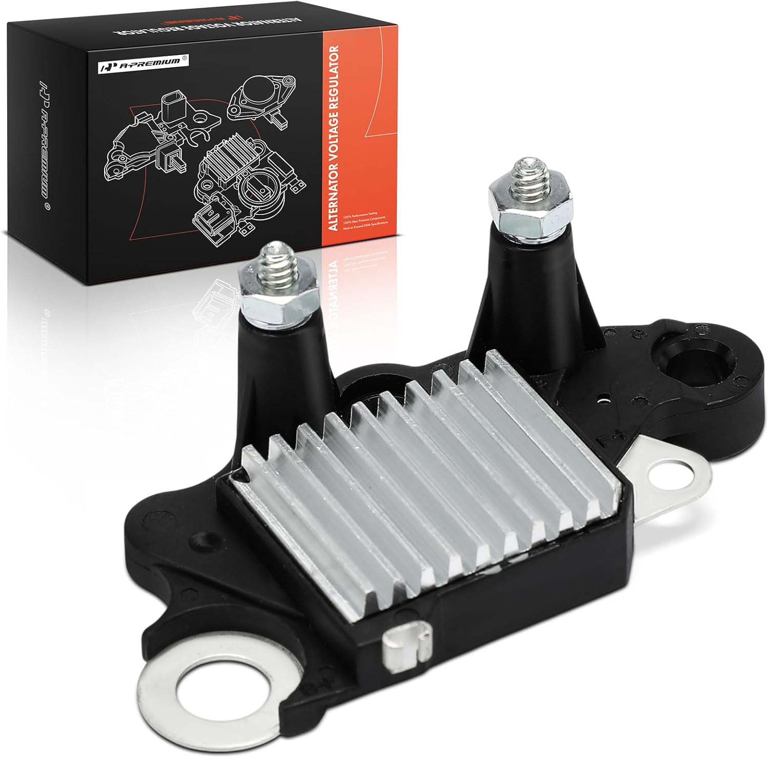 A-Premium 14.2V Alternator Voltage Regulator Compatible with Ford L9000 & Freightliner Argosy, Century Class, Columbia, Coronado, FC80, FL50 & Kenworth K300, T300 & Sterling Truck A9500, Acterra 5500
