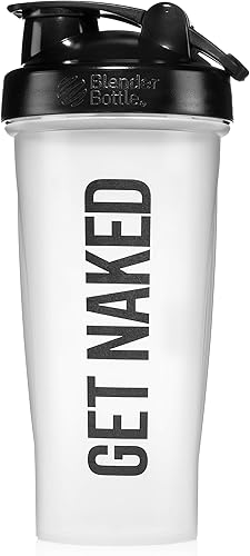 GET Naked Nutrición Shaker botella con bola de licuadora - 28oz transparente