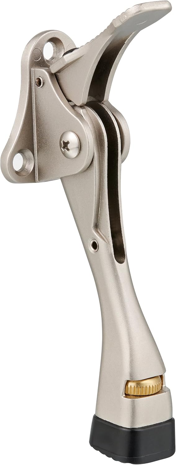 Product image of Tenby Easy-Step Door Stops, 4-Inch, Satin Nickel