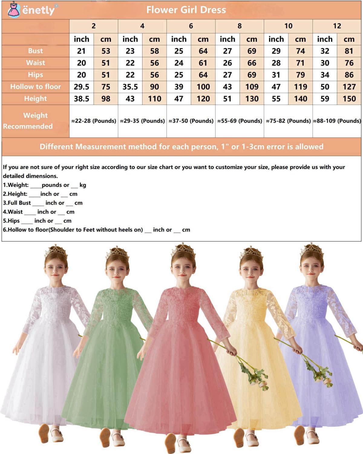 Long Sleeve Flower Girl Dresses for Wedding Tulle Floral Applique First Communion Dress for Girls