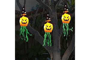 Triad of Illuminating Witch Hats for Bewitching Halloween Ambiance