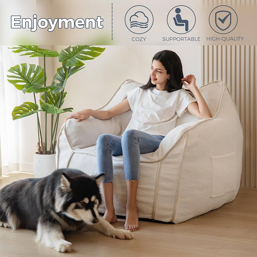 Amazon.com: MAXYOYO Giant Bean Bag Chair for Adults, Stuffed