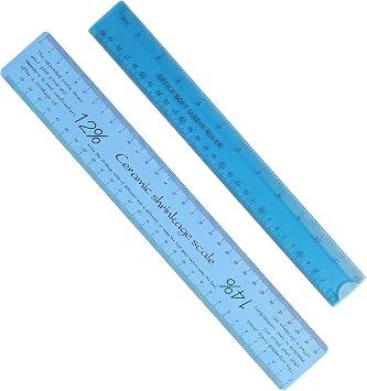 RAHHLIZS 2pcs Ceramic Shrinkage Scale Ruler Ceramic Tools for Pottery Plastic Measuring Ruler for Pottery Lovers Clay Sculpture Tools Carving Shaping Clay Sculpture Modeling