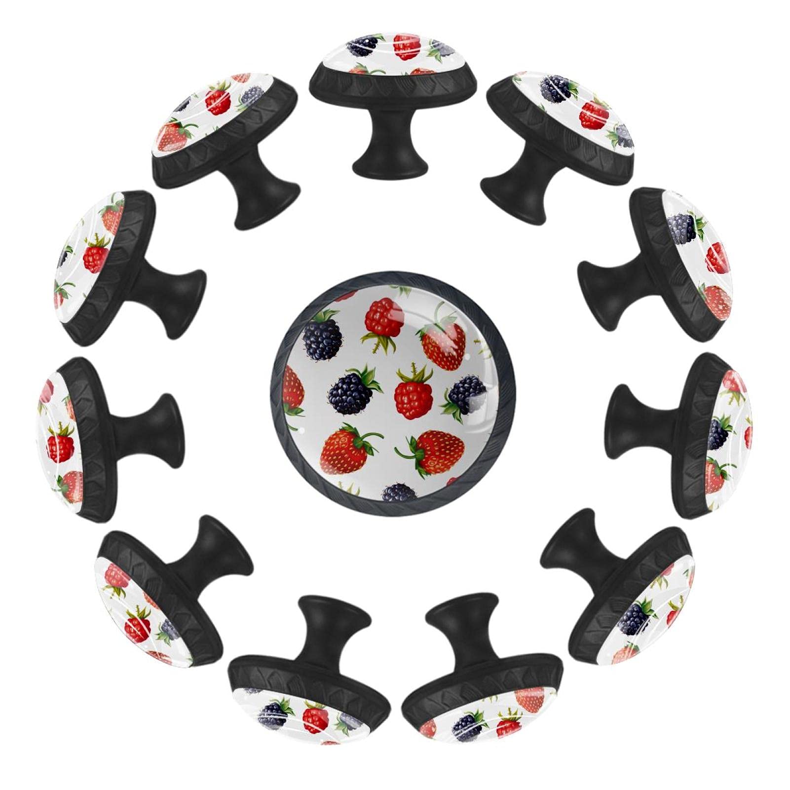 Poignées de tiroir Sweet Fruits 35 mm lot de 12 boutons ronds pour commode