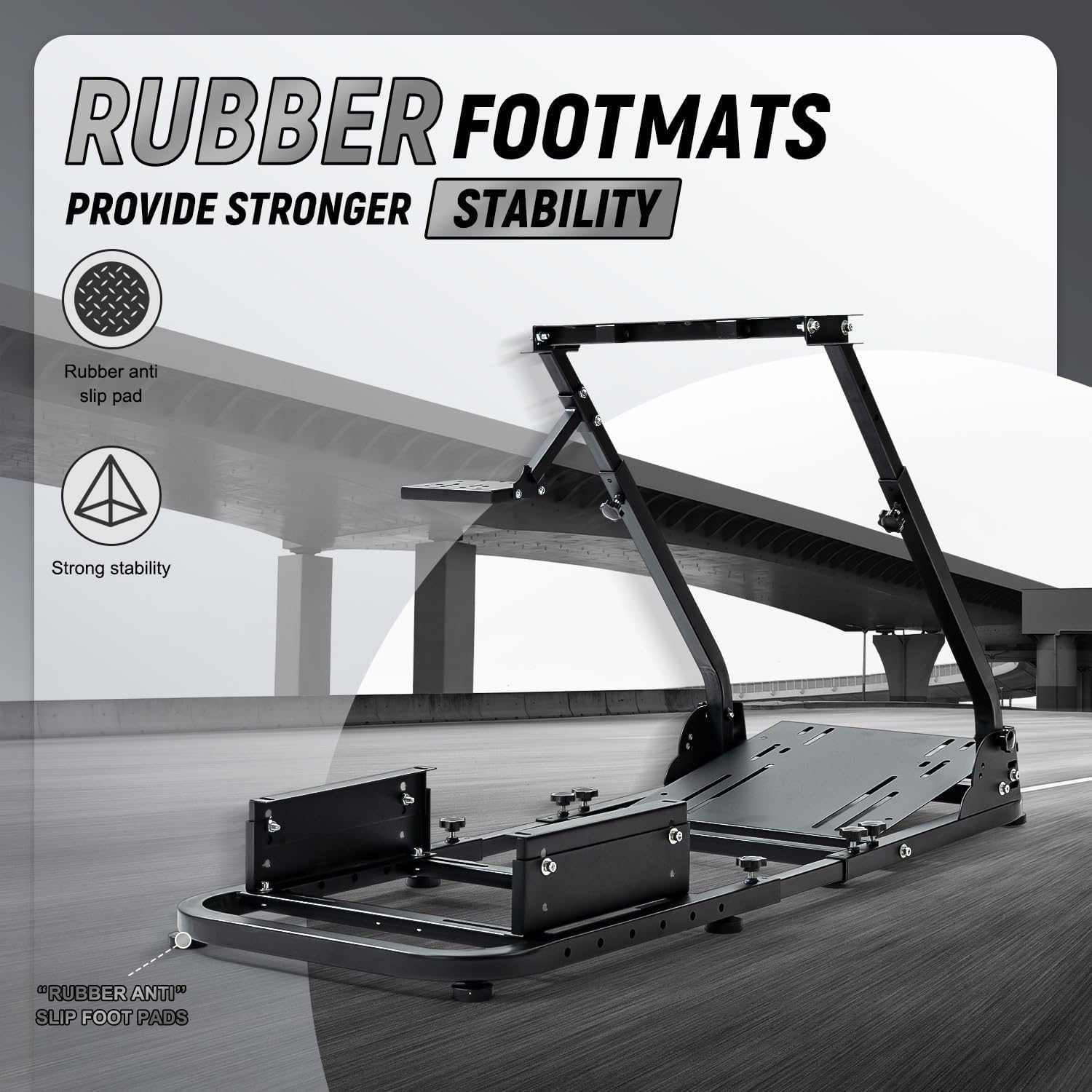 Marada Racing Simulator Cockpit with Gear Lever Removable Fit for Logitech/Thrustmaster G25 G27 G29 G920 G923 T300RS T500, Sim Racing Wheel Stand No Wheel Pedal Seat