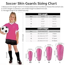 Shin Guards Soccer Youth Kids - Shin Guard for Boys Girls Teenagers 2-18 Years Old - Football Shin Pads Protection Equipment with Adjustable Straps - Pink&White, S