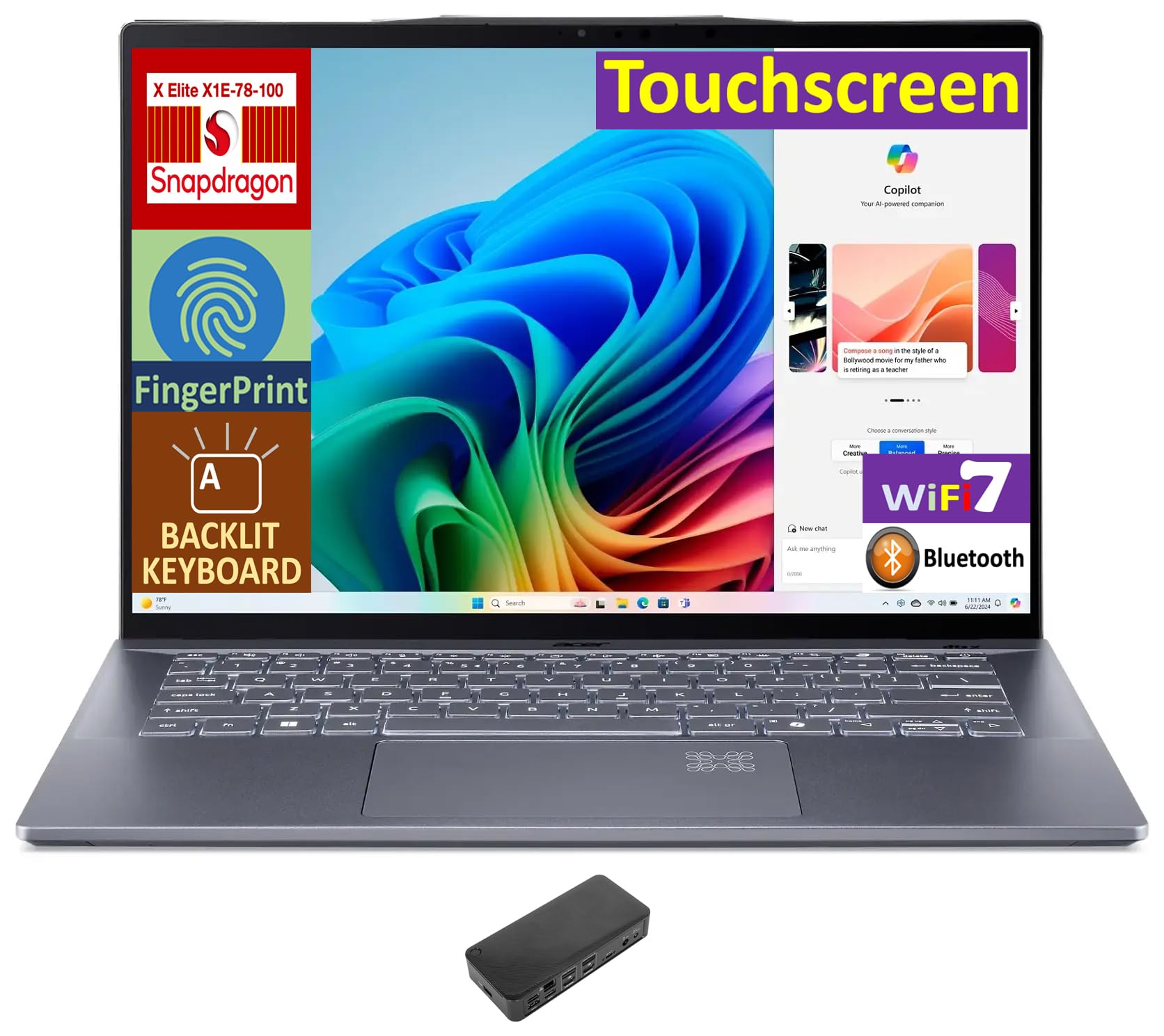 Amazon.com: acer Swift 14 AI Powered Laptop 14.5 Touchscreen IPS