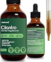 Cilantro Leaf Liquid Extract - Organic Coriandrum Sativum Drops for Body Cleansing & Detox - Natural Calming Herbal Tincture Supplement for Nervous System - High Potency (4 FL OZ)