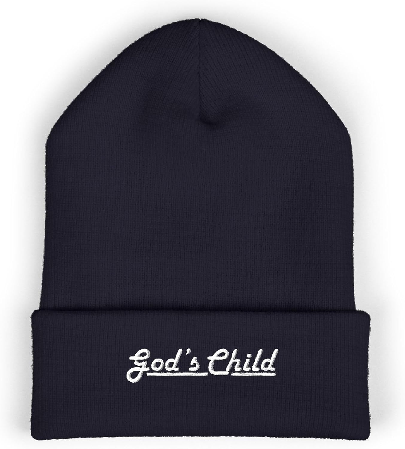 Premium Classic Cuffed Beanie Hat Gift with Embroidery Message - God's Child