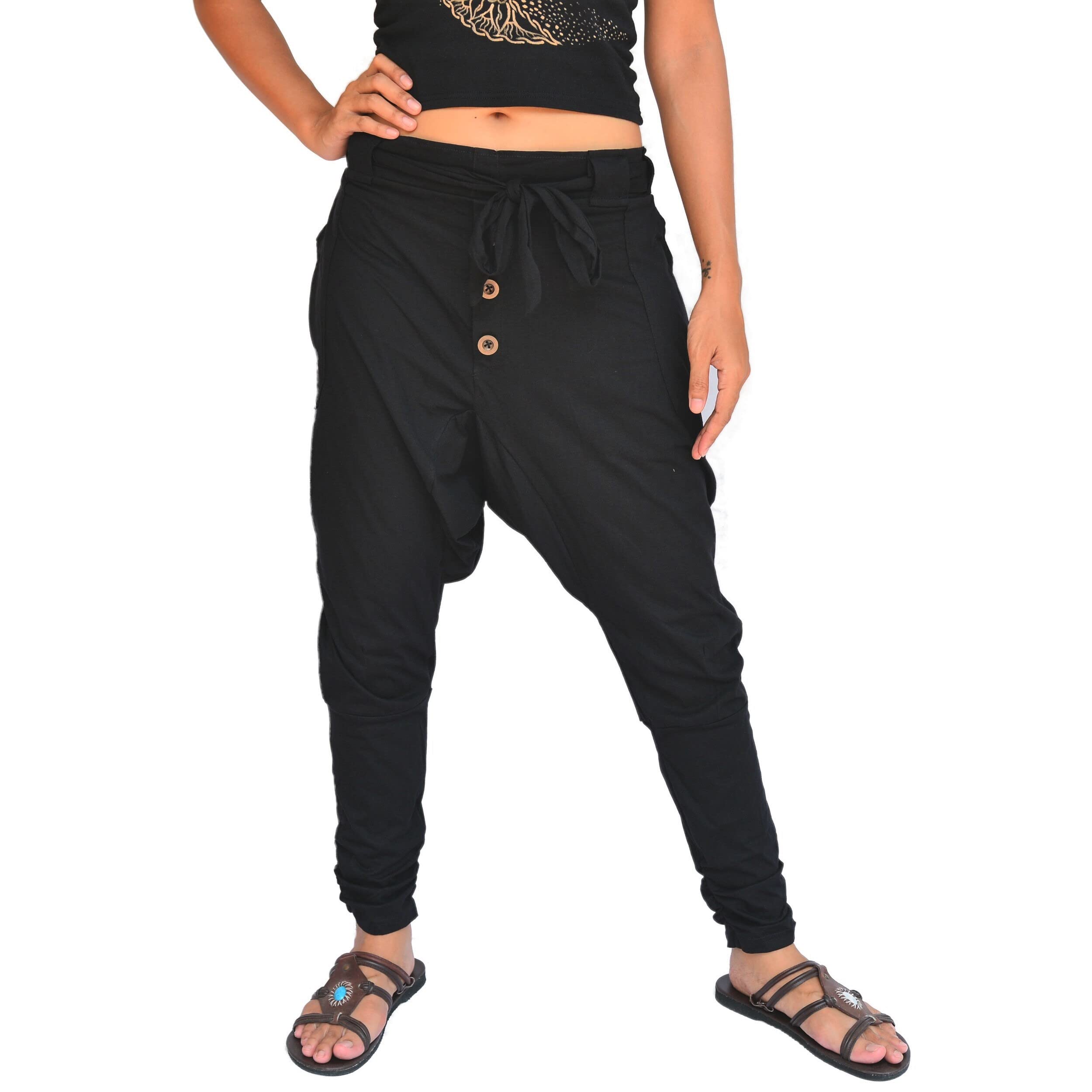 Sakoonee Harem Pants Casual Baggy Yoga Trousers for Women and Men 2 Pockets