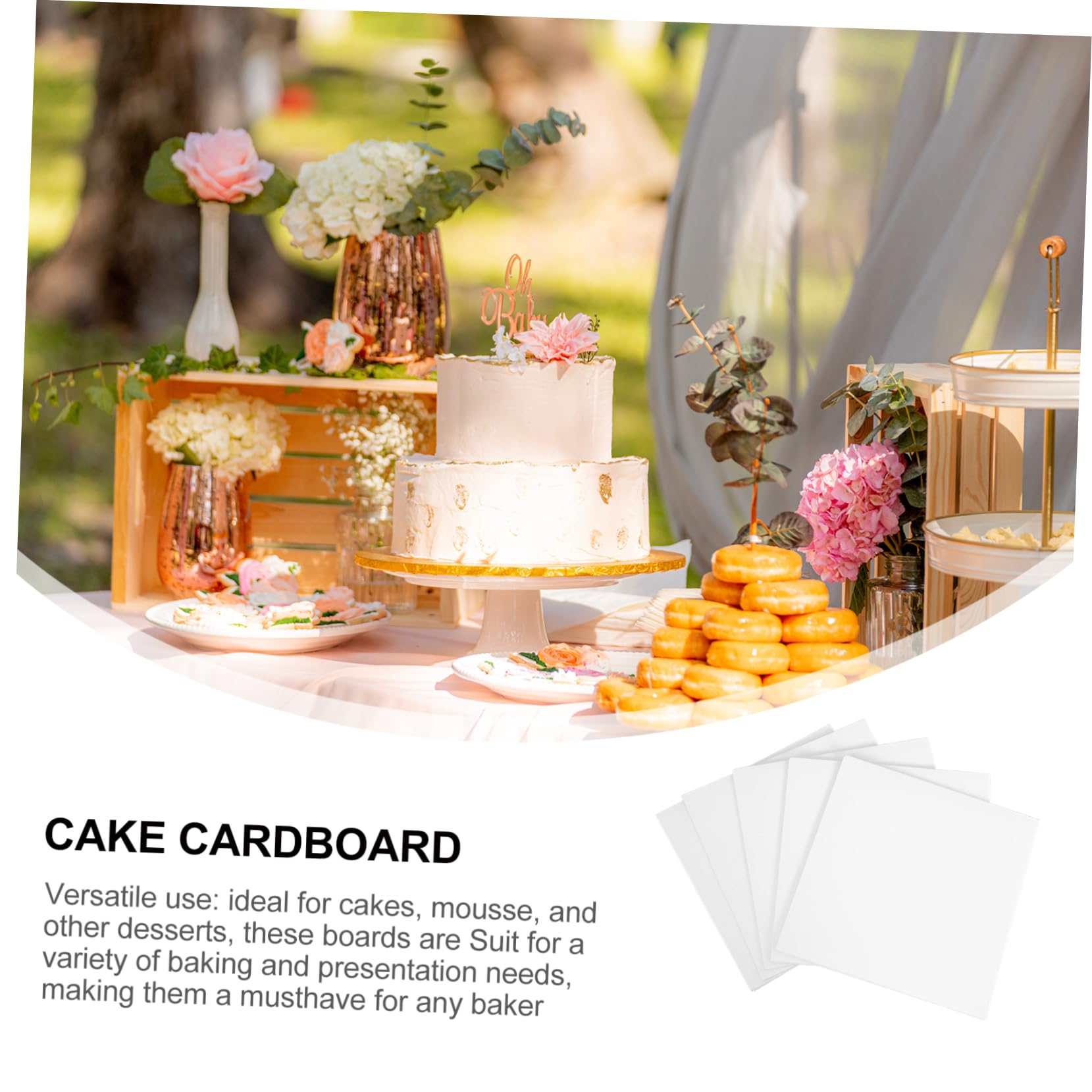 Cabilock 10 pezzi Sottotorta per Torte Base Decorativa per Dolci e Dessert per Feste e Matrimonio Resistente e Sicura