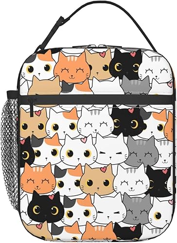 Miniatura 3 de Bolsa de almuerzo para gatos, bolsa de almuerzo aislada, contenedor reutilizable, hielera, bolsa de almuerzo para niñas y niños, picnic viajes al