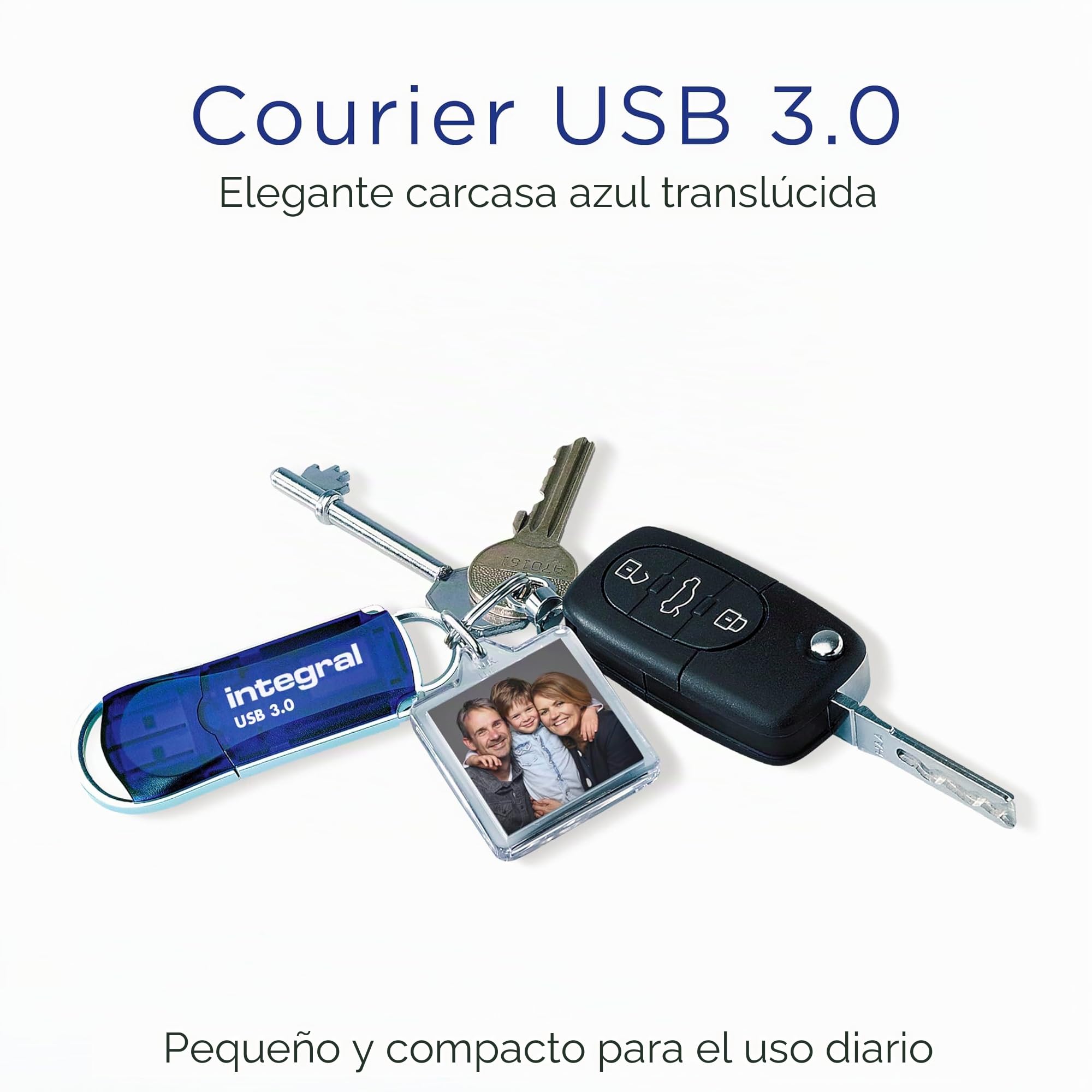 Integral Pen Drive Memoria USB 3.0 Courier de 512 GB Azul hasta 30 MBs