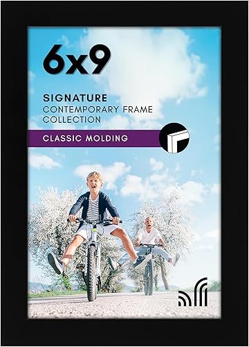 Vista 8 de Americanflat Marco de fotos de 10 x 13 pulgadas con vidrio inastillable - Colección Signature - Marcos de estilo galería hechos de madera de Negro