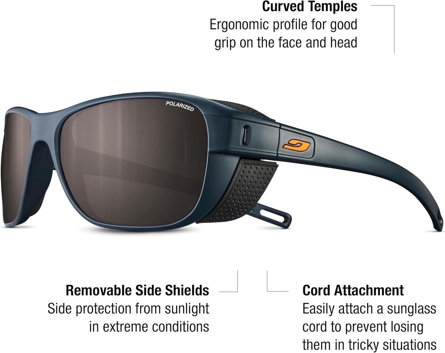 Julbo Camino Glacier Sunglasses for Men & Women w/Removable Side Shields for Hiking, Skiing, Trekking - 100% UV Protection - Image 2