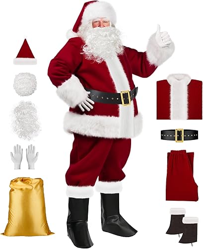 Trajes de Santa Claus para navidad, trajes para fiesta, disfraces, cosplay