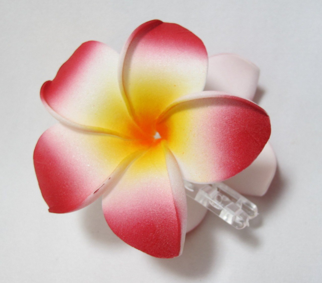Red Plumeria Hair Clip Claw Beauty & Personal Care