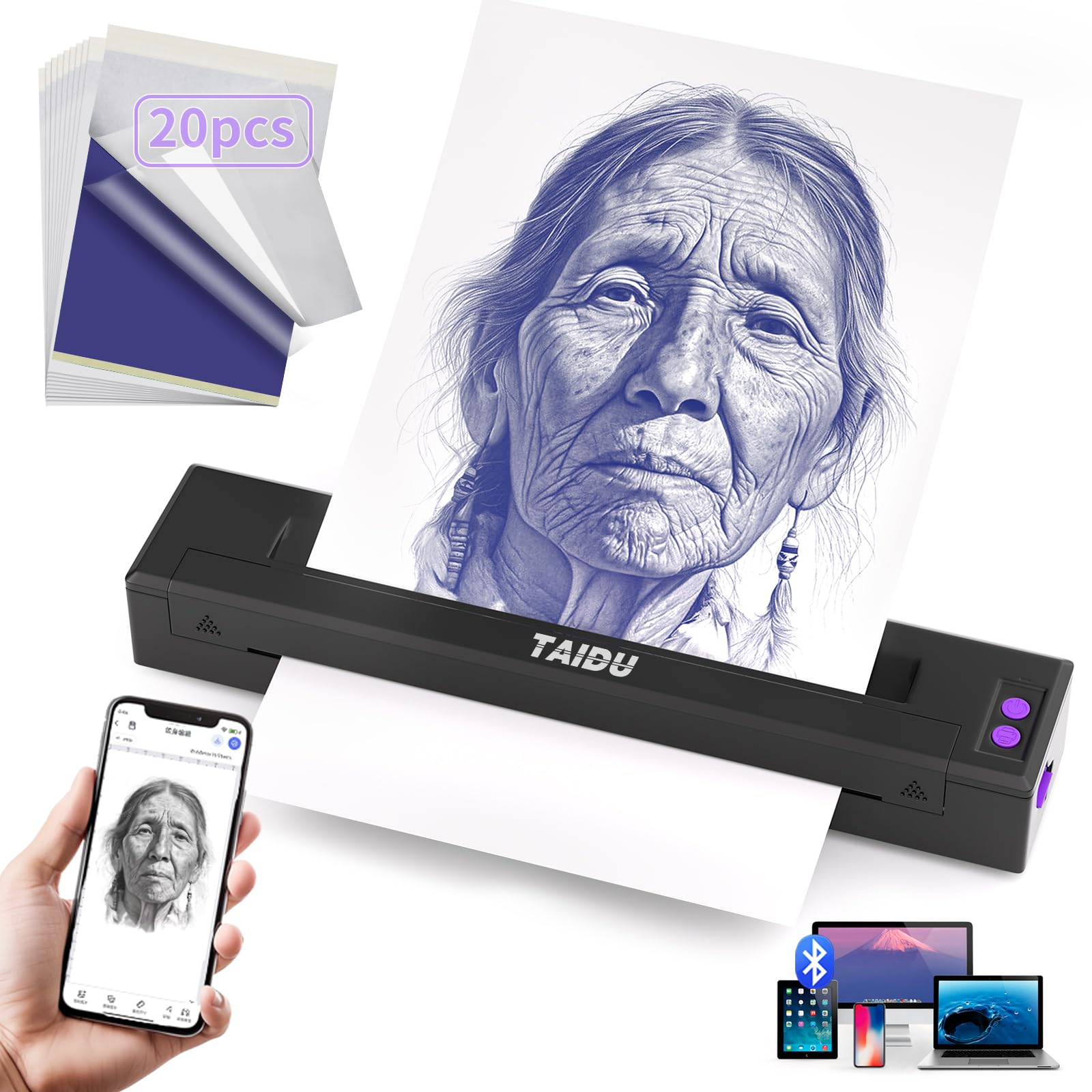 taopaipai様　オーダー専用ページ Amazon.com: TAIDU 2026 Upgraded P19 Thermal Tattoo Printer with 20