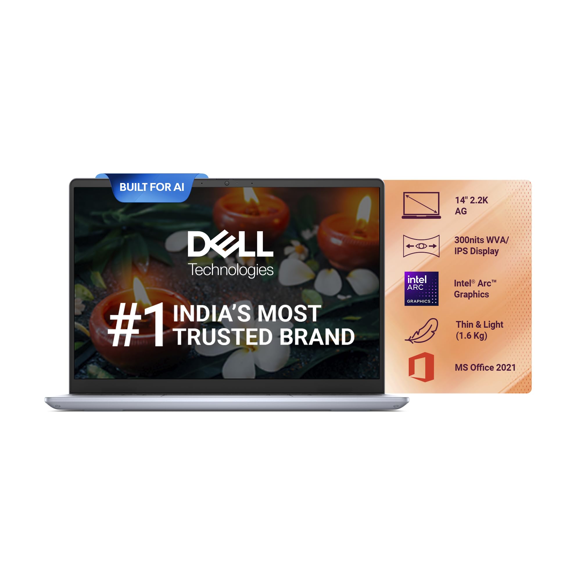 Dell Inspiron 7440, Intel Core Ultra 3, 4GB RAM, 128GB SSD