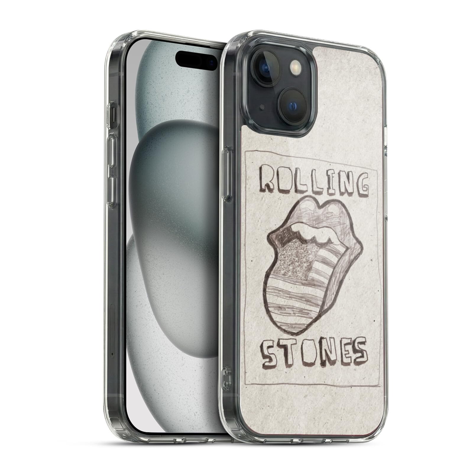Funda de Gel Suave iPhone 15 Plus The Rolling Stones Bandera EEUU 7