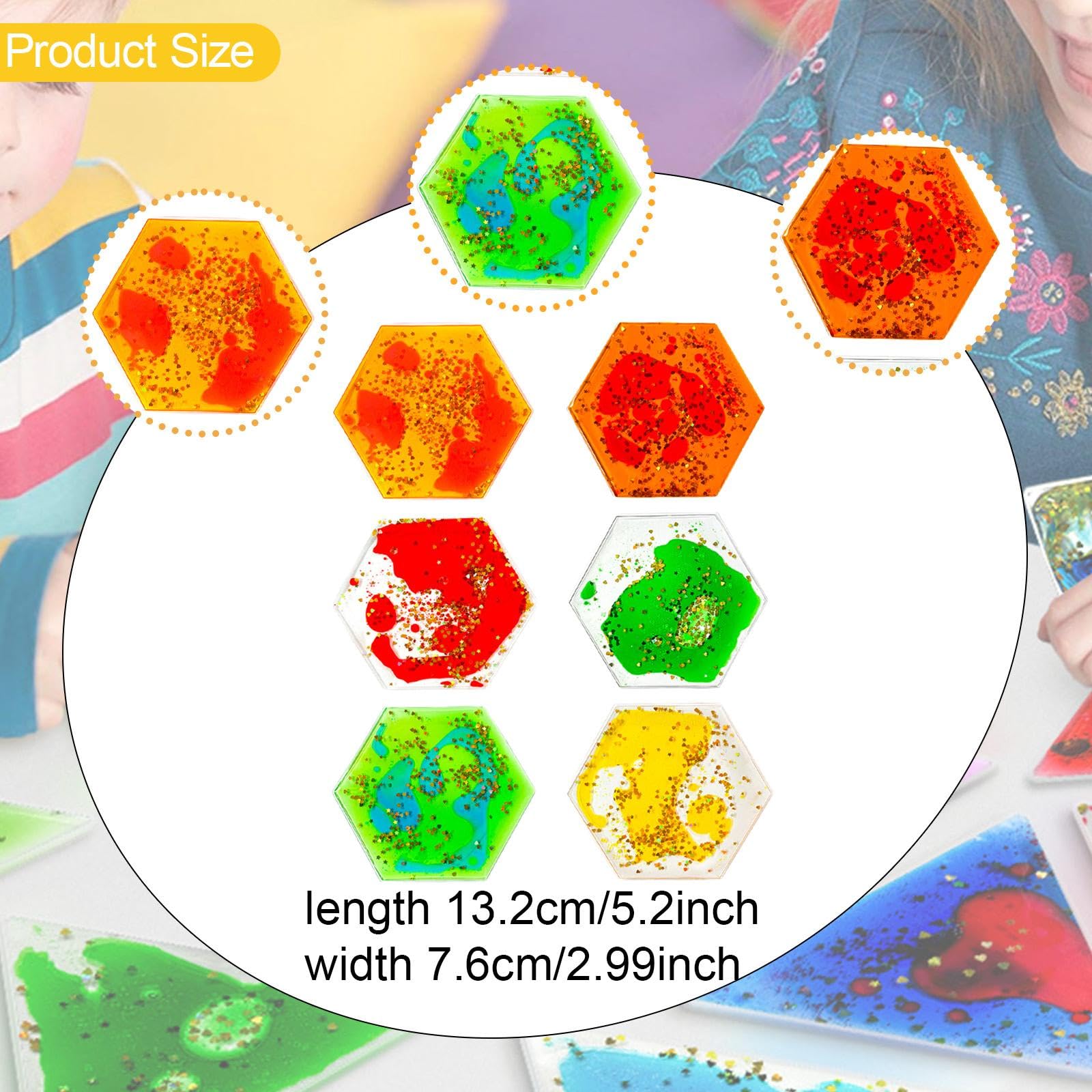 Set Sensorische Spielzeuge Aus Flüssiggel, Ideal für Kinder, Aus Weichem TPU Zur Förderung Der Wahrnehmung – Ostergeschenk, Sechseck