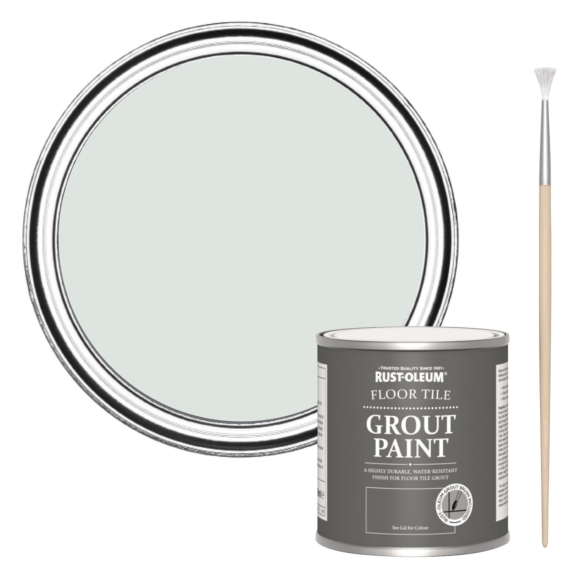 Rust-Oleum Ultra-Durable Grey Floor Tile Grout Paint - Library Grey 250ml