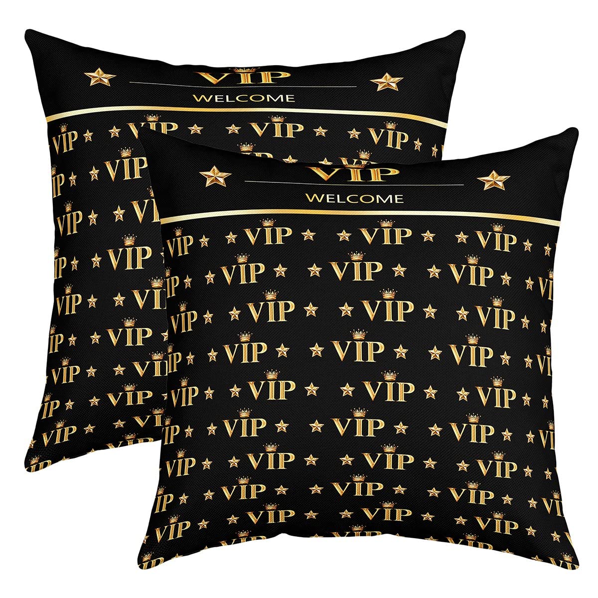 Homemissing Multicolored 23 Kids Vip Print Reversible Throw Pillow Covers Movie Theater Decor Movie Night Square Cushion Covers Set Of 2 For Cinema Pillow Covers Home Decor 18X18 Inch