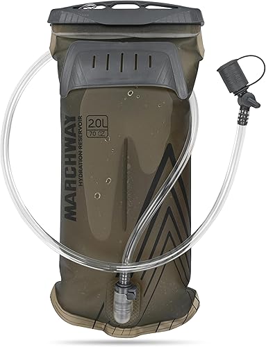 MARCHWAY Bolsa de hidratación ligera de TPU de 2L3L para paquetes de hidratación, bolsa de depósito de agua de boca ancha con asa de transporte para