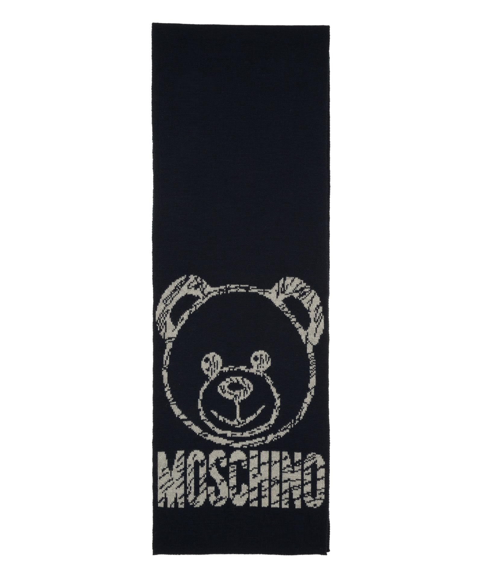 MOSCHINO sciarpa Teddy bear uomo blue