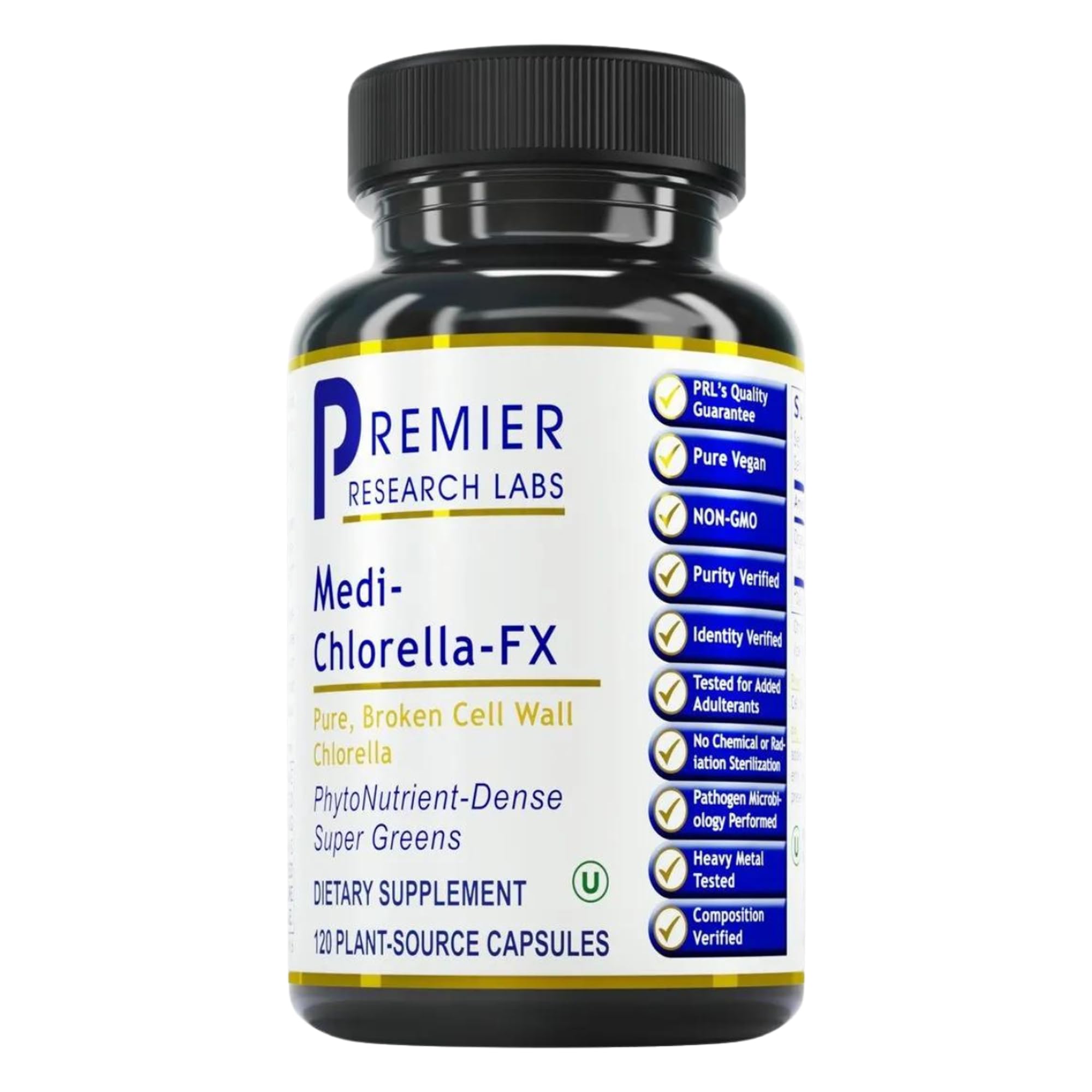 Premier Research Labs Medi Chlorella-FX - Chlorella Capsules, Chlorophyll Capsules, Organic Pills for Women & Men, Chlorophyll Supplement - 120 Vegetarian Capsules