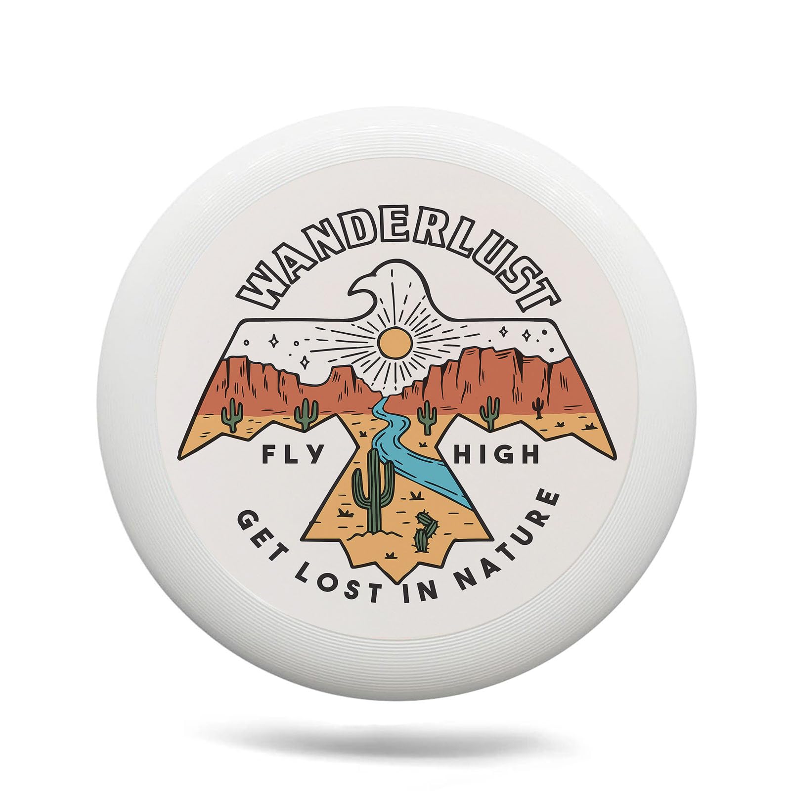 Uanvaha Desert Eagle Sport Disc Wanderlust Cactus Tropical Flying Disc 175g Ultimate Disc Equipment for Backyard Beach Park Lawn Outdoor Sports