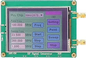 RF Source, MAX2870 Low Noise Full Touch Screen Sweep Dot Frequency RF ...